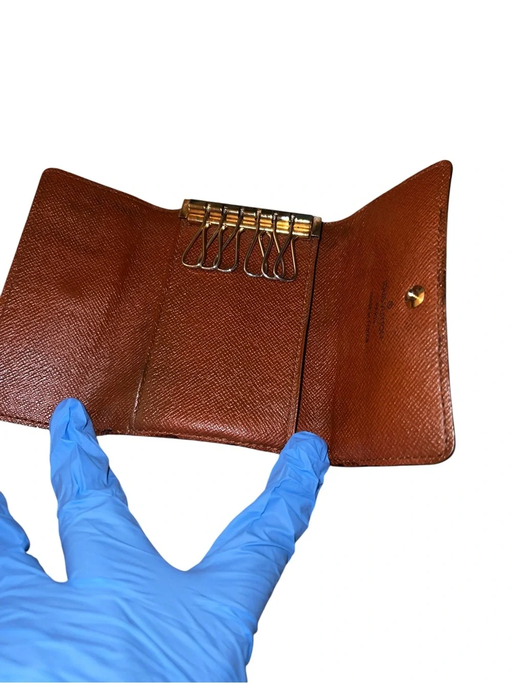 Louis Vuitton Brown Monogram Canvas Key & Card Holder with Gold Snap